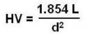 Vickerss Hardness Equation